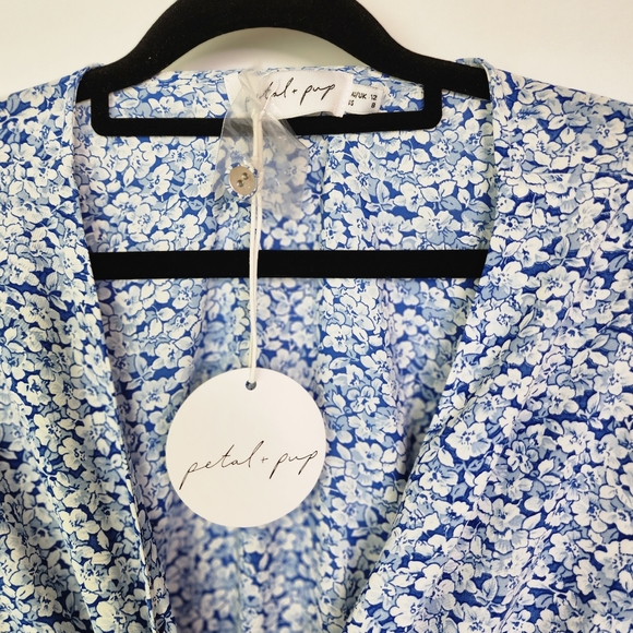 Petal & Pup dress blue white ditsy above the knee dress size 12 - Picture 4 of 15